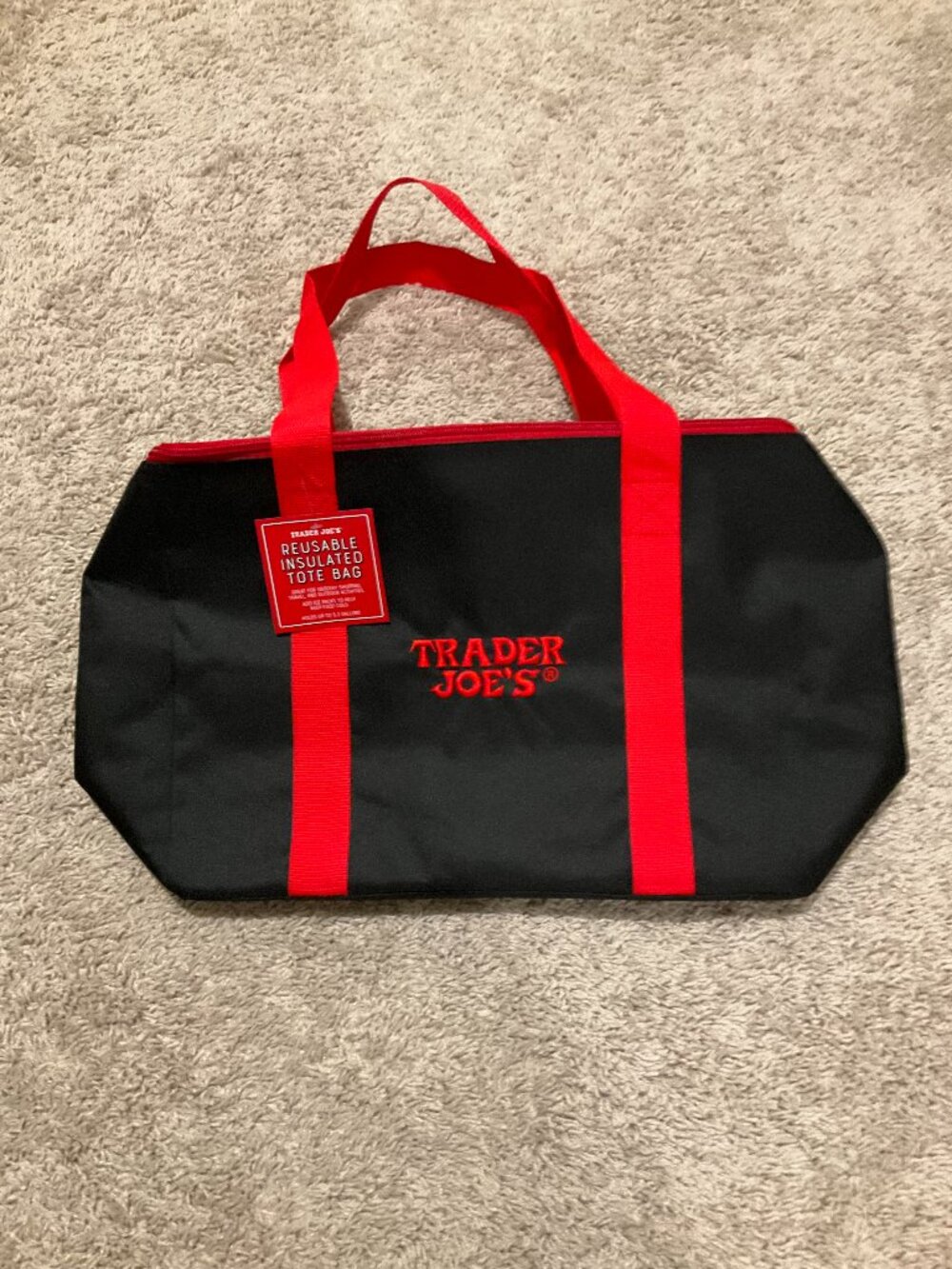 Trader joe's canvas insulated tote bags.
